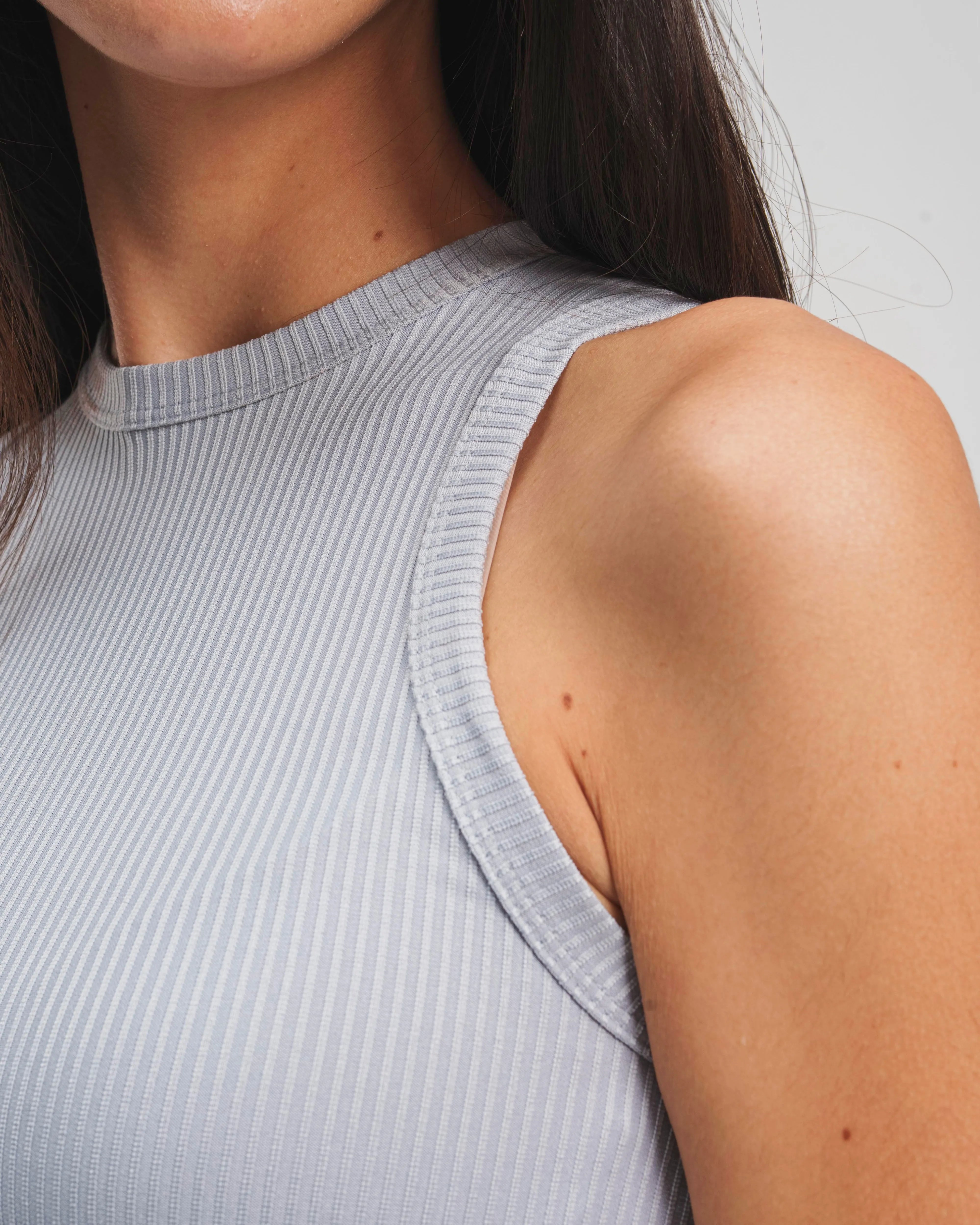 Light Gray Ribbed Top