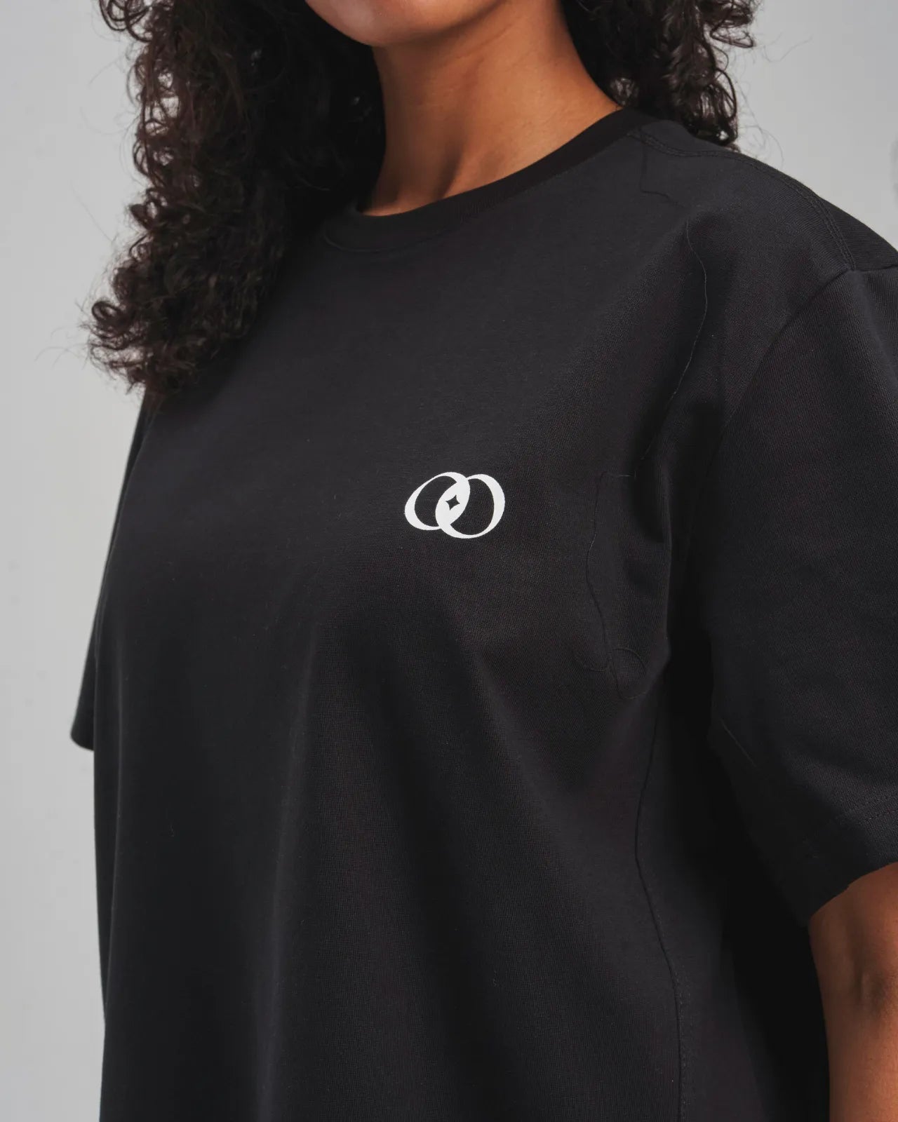 Black Printed Oversized T-shirt